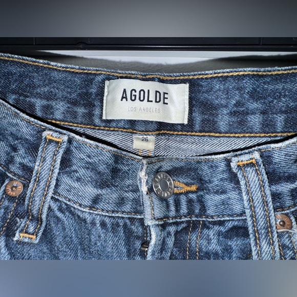 Agolde Women's High Rise Jeans - Blue - Picture 4 of 9